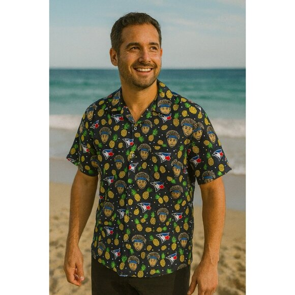 Toronto Blue Jays Hawaiian Shirt XL Pineapple Lourdes Gurriel Jr - Picture 1 of 6